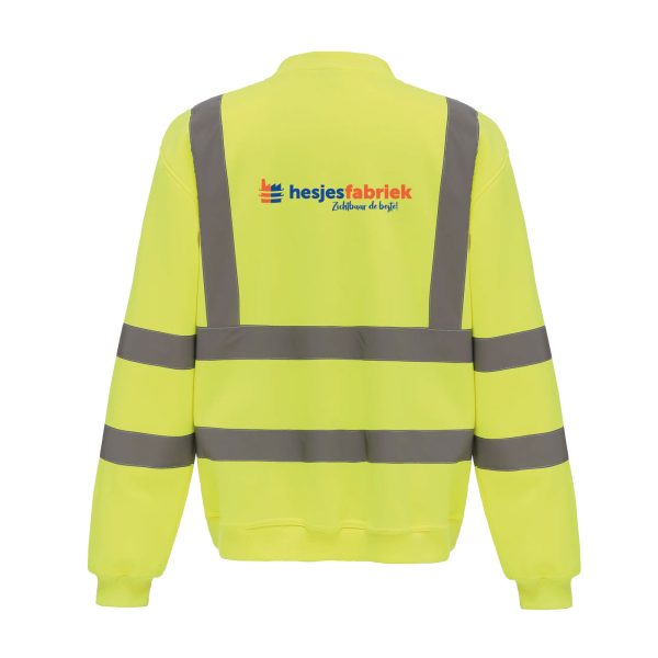 Signalisatie truien bedrukken met logo, goedkoop, snel geleverd